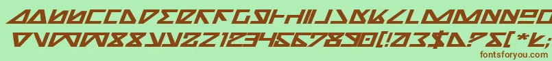 Nickbei Font – Brown Fonts on Green Background