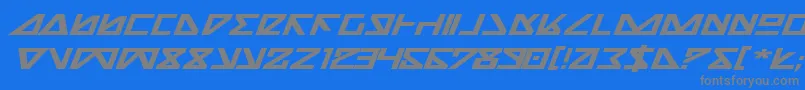 Nickbei Font – Gray Fonts on Blue Background