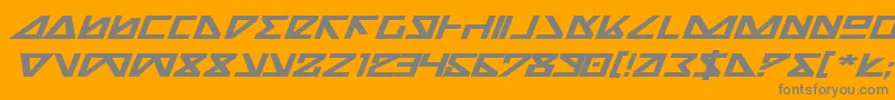 Fonte Nickbei – fontes cinzas em um fundo laranja