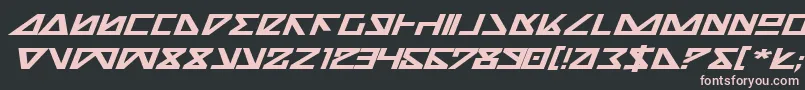 Nickbei-Schriftart – Rosa Schriften auf schwarzem Hintergrund