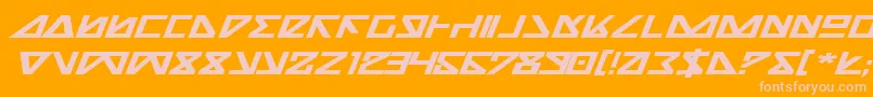 Шрифт Nickbei – розовые шрифты на оранжевом фоне