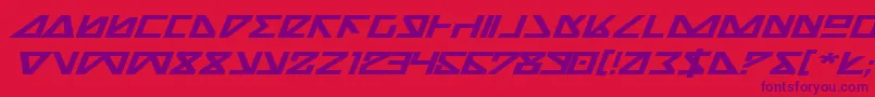 Nickbei Font – Purple Fonts on Red Background