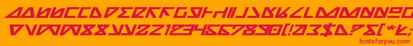 Nickbei Font – Red Fonts on Orange Background