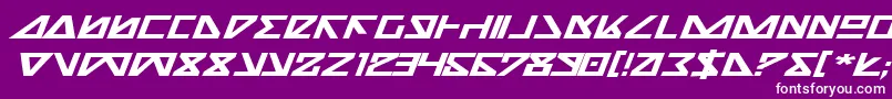 Шрифт Nickbei – белые шрифты на фиолетовом фоне