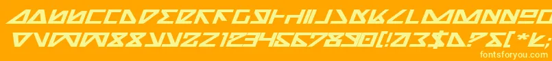 Nickbei-fontti – keltaiset fontit oranssilla taustalla