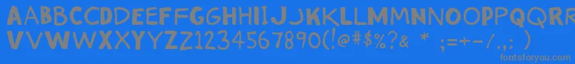 フォントStink – 青い背景に灰色の文字