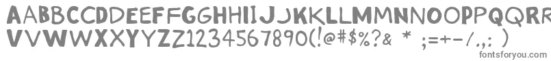 Stink-fontti – harmaat kirjasimet valkoisella taustalla