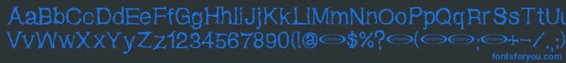 Netherworld Font – Blue Fonts on Black Background
