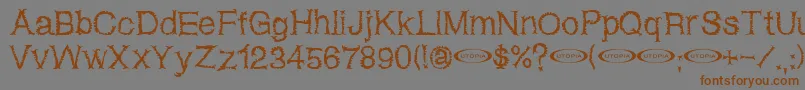 Netherworld Font – Brown Fonts on Gray Background
