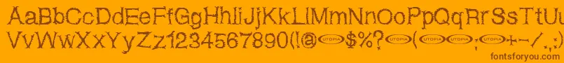 Netherworld Font – Brown Fonts on Orange Background