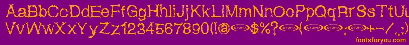 Netherworld Font – Orange Fonts on Purple Background