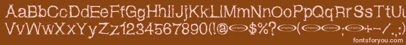 Netherworld Font – Pink Fonts on Brown Background