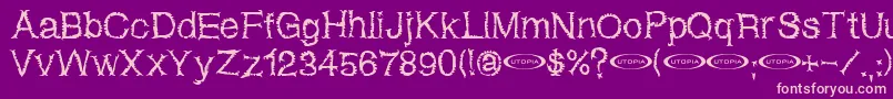 Netherworld Font – Pink Fonts on Purple Background