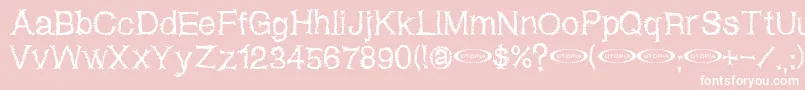 Netherworld-Schriftart – Weiße Schriften auf rosa Hintergrund