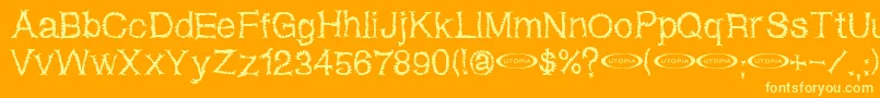 Шрифт Netherworld – жёлтые шрифты на оранжевом фоне
