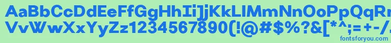 Шрифт VillerayUltrabold – синие шрифты на зелёном фоне