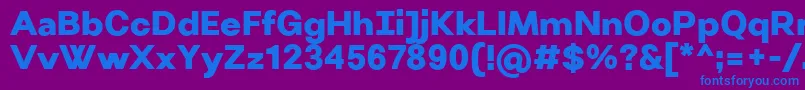VillerayUltrabold-Schriftart – Blaue Schriften auf violettem Hintergrund