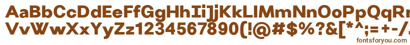 VillerayUltrabold-Schriftart – Braune Schriften auf weißem Hintergrund