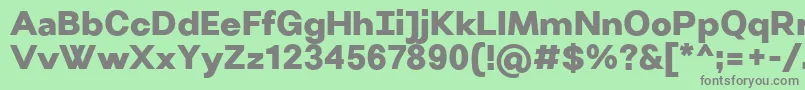 VillerayUltrabold Font – Gray Fonts on Green Background