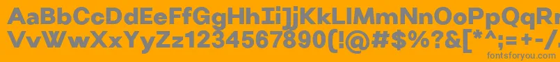Czcionka VillerayUltrabold – szare czcionki na pomarańczowym tle
