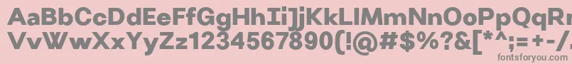 Шрифт VillerayUltrabold – серые шрифты на розовом фоне
