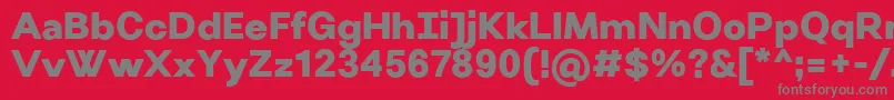Шрифт VillerayUltrabold – серые шрифты на красном фоне