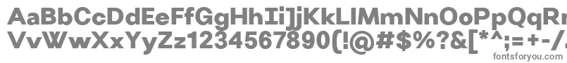 フォントVillerayUltrabold – 白い背景に灰色の文字