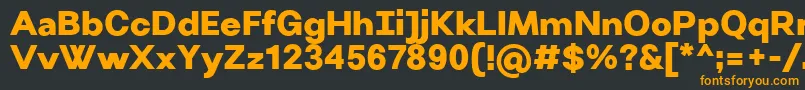 Шрифт VillerayUltrabold – оранжевые шрифты на чёрном фоне