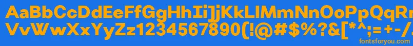 Шрифт VillerayUltrabold – оранжевые шрифты на синем фоне
