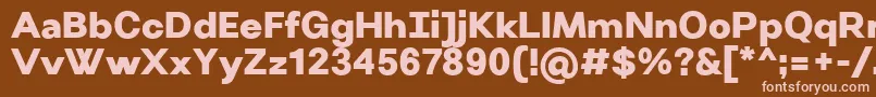 Шрифт VillerayUltrabold – розовые шрифты на коричневом фоне