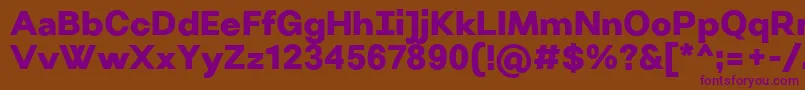 VillerayUltrabold-fontti – violetit fontit ruskealla taustalla