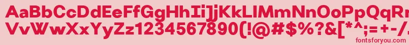 VillerayUltrabold Font – Red Fonts on Pink Background