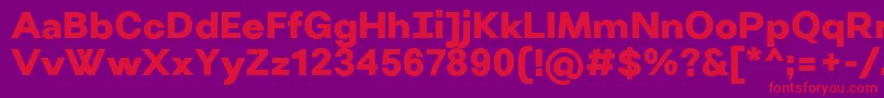 fuente VillerayUltrabold – Fuentes Rojas Sobre Fondo Morado