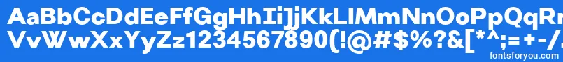Шрифт VillerayUltrabold – белые шрифты на синем фоне