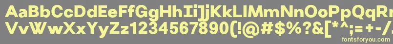 VillerayUltrabold Font – Yellow Fonts on Gray Background