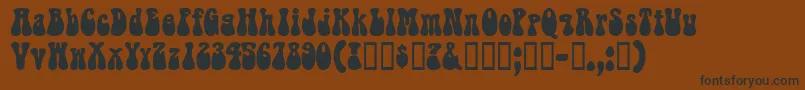 RaindropsskBold Font – Black Fonts on Brown Background