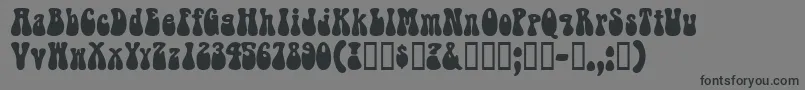 フォントRaindropsskBold – 黒い文字の灰色の背景