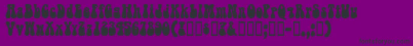 RaindropsskBold Font – Black Fonts on Purple Background