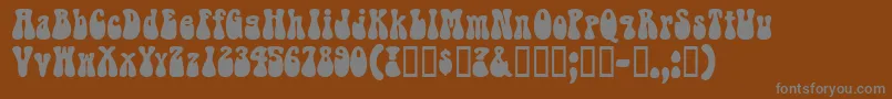 RaindropsskBold Font – Gray Fonts on Brown Background