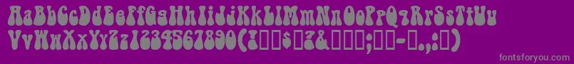 RaindropsskBold Font – Gray Fonts on Purple Background