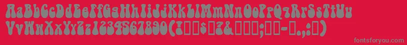 fuente RaindropsskBold – Fuentes Grises Sobre Fondo Rojo