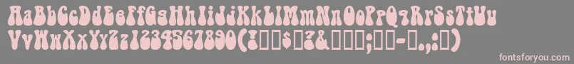 RaindropsskBold Font – Pink Fonts on Gray Background