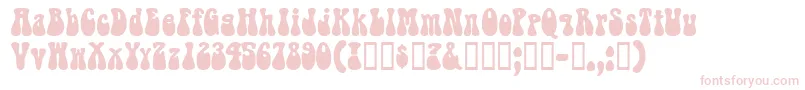 RaindropsskBold Font – Pink Fonts on White Background