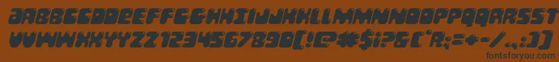 Bubblebuttexpandital Font – Black Fonts on Brown Background