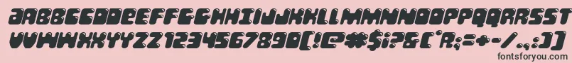 Bubblebuttexpandital Font – Black Fonts on Pink Background