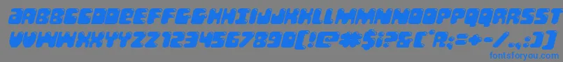 Bubblebuttexpandital Font – Blue Fonts on Gray Background