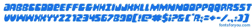 Bubblebuttexpandital Font – Blue Fonts on White Background