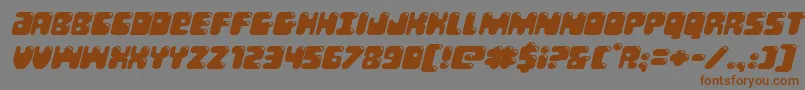 Bubblebuttexpandital Font – Brown Fonts on Gray Background