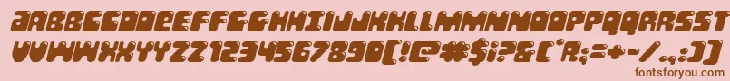 Bubblebuttexpandital Font – Brown Fonts on Pink Background