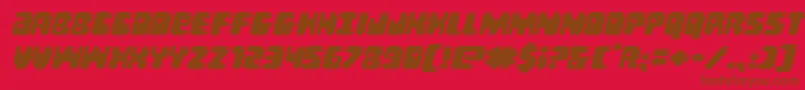 Bubblebuttexpandital Font – Brown Fonts on Red Background